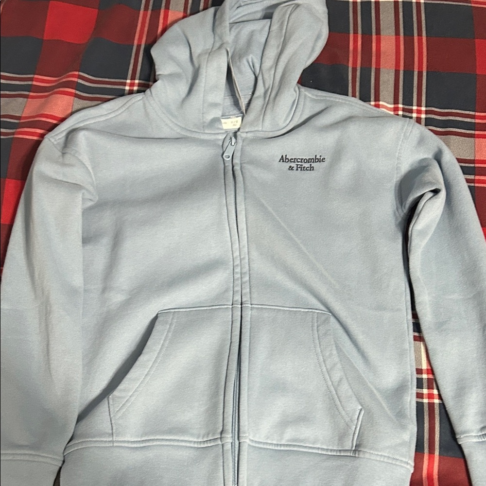 Abercrombie & Fitch Kids Light Blue Zip-Up Hoodie
